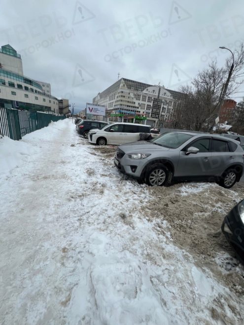 платная парковка Тверь снег