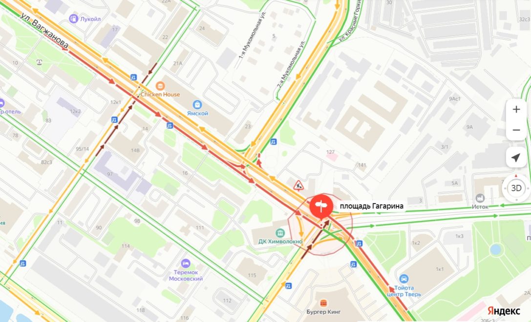 пробка на гагарина