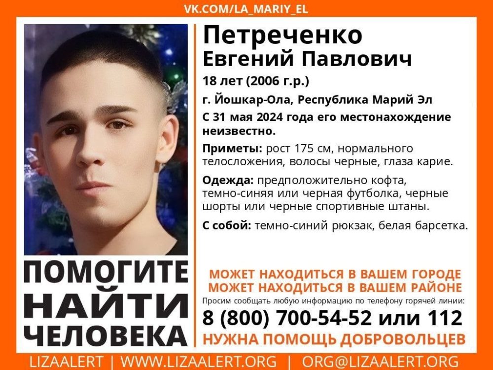 пропал петреченко евгений лиза алерт