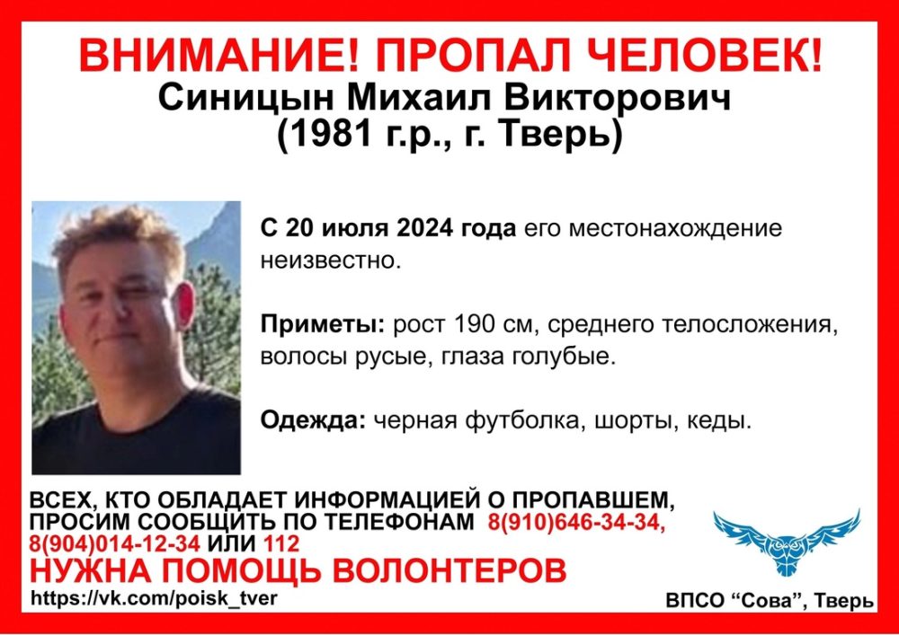 пропал сова синицын михаил