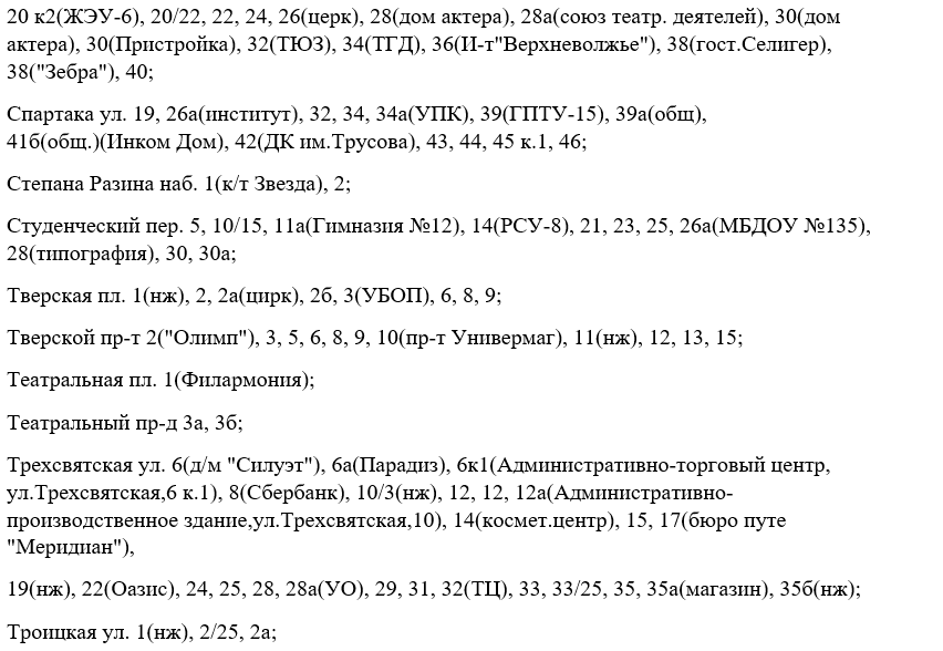 улицы четыре