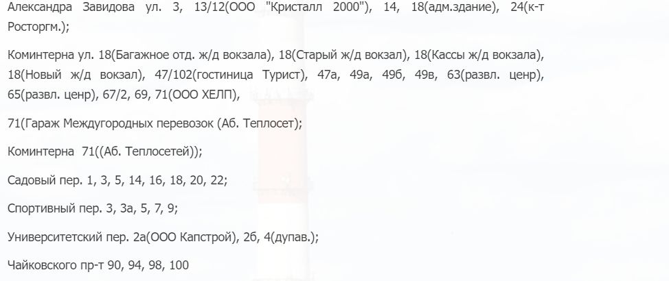 отключение воды