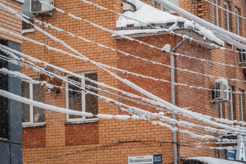 провода, зима