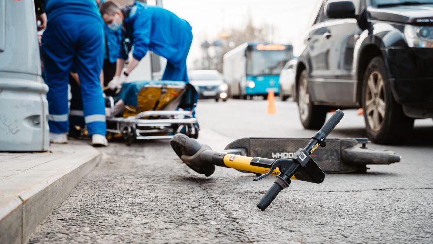 самокат,авария