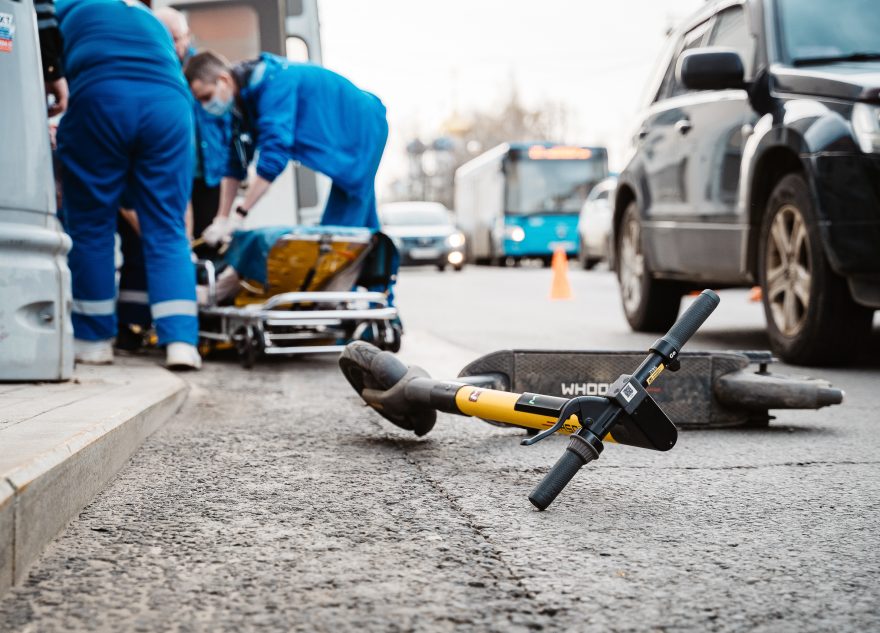 самокат,авария