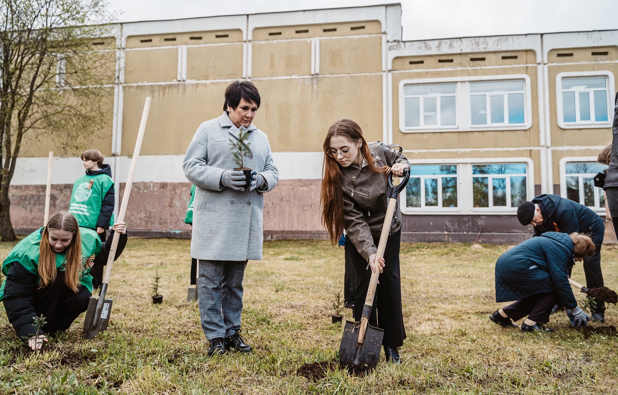 Фото Леонида Смирнова с площадки проведения акции у Тверского педагогического колледжа 