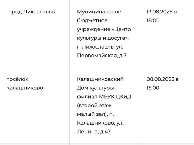 Фото: администрация Лихославльского округа