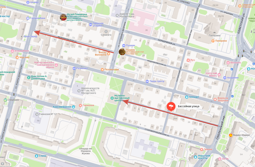 схема в центре