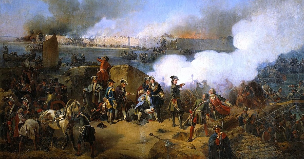 «Штурм крепости Нотебург 11 октября 1702 года» , художник Александр Коцебу