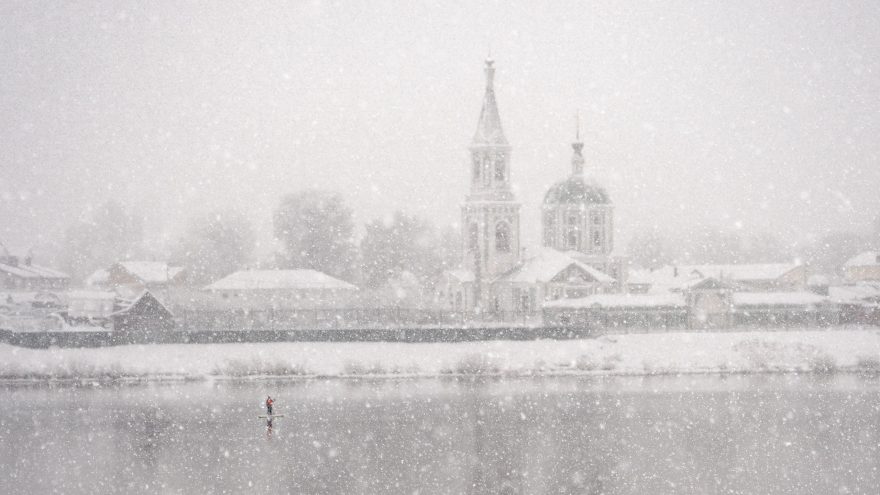 погода, снег, тверь, волга, метель, снегопад