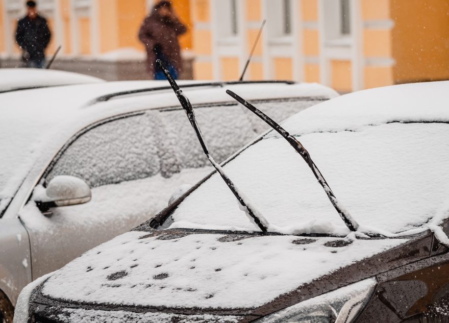 снег, машина