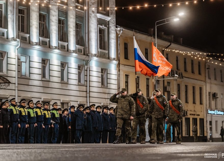 парад, репетиция, знамя