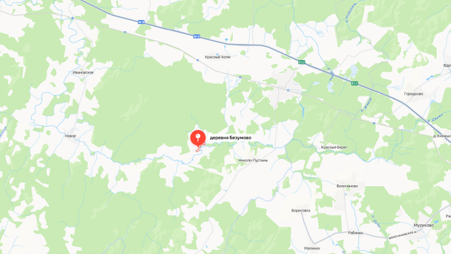 Безумово, карты