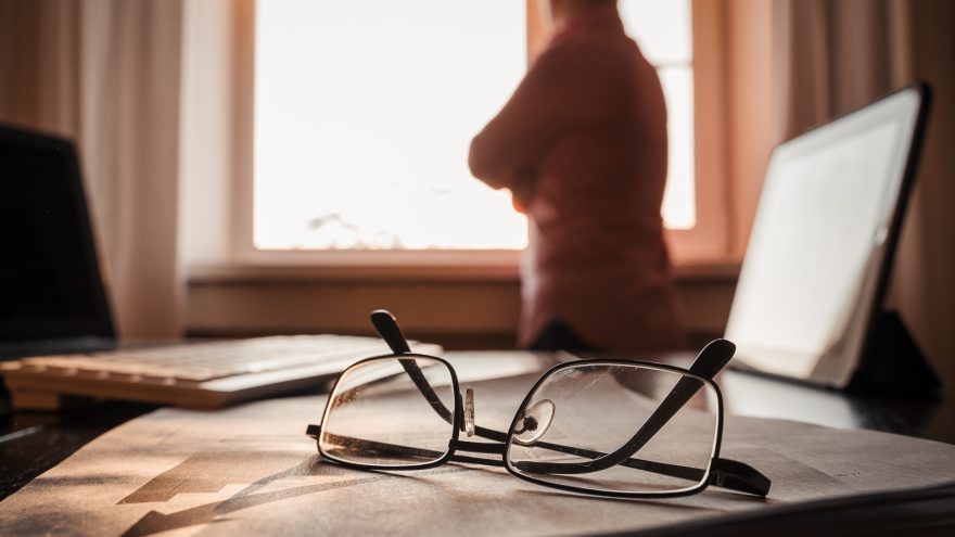 работа, ноутбук, очки