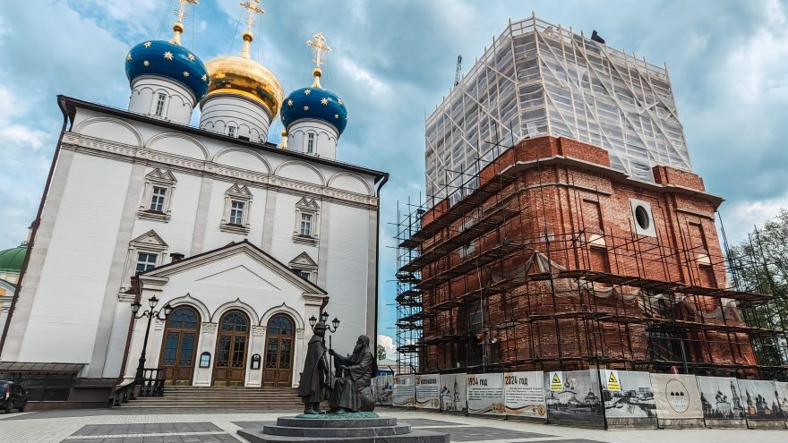 В Твери начался новый этап строительства колокольни Спасо-Преображенского собора: