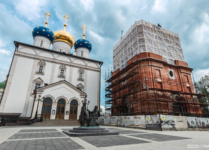 В Твери начался новый этап строительства колокольни Спасо-Преображенского собора: