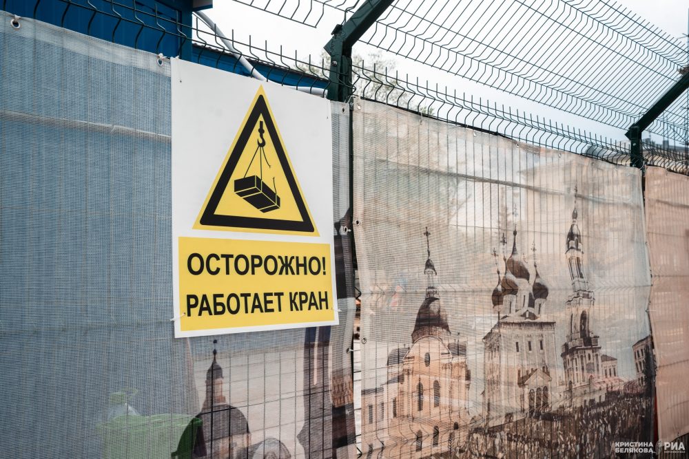 В Твери начался новый этап строительства колокольни Спасо-Преображенского собора: