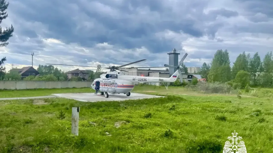 Вертолет достави пациентку из Удомельского коруга в Тверь