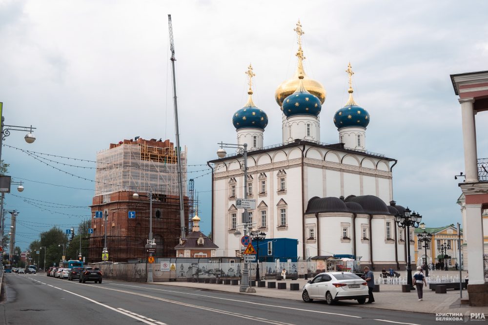 В Твери начался новый этап строительства колокольни Спасо-Преображенского собора: