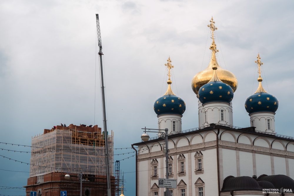 В Твери начался новый этап строительства колокольни Спасо-Преображенского собора: