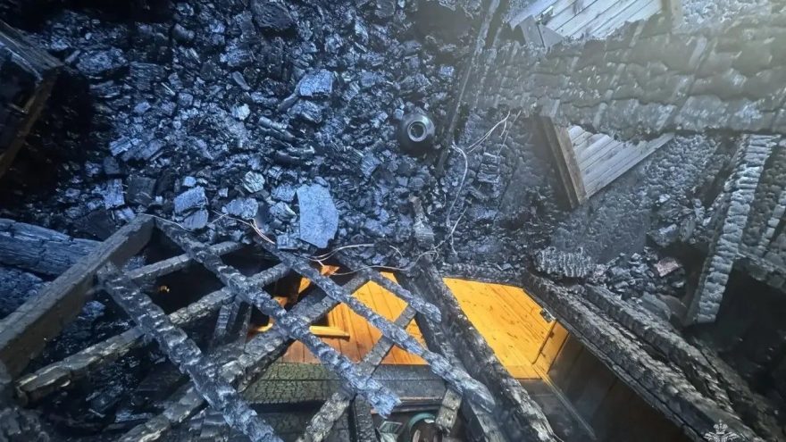 В Кимрском округе горел дачный дом